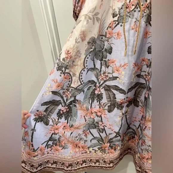 🔥NWT AU0 Zimmermann Wylie Off-The-Shoulder Midi-Dress - Picture 7 of 16